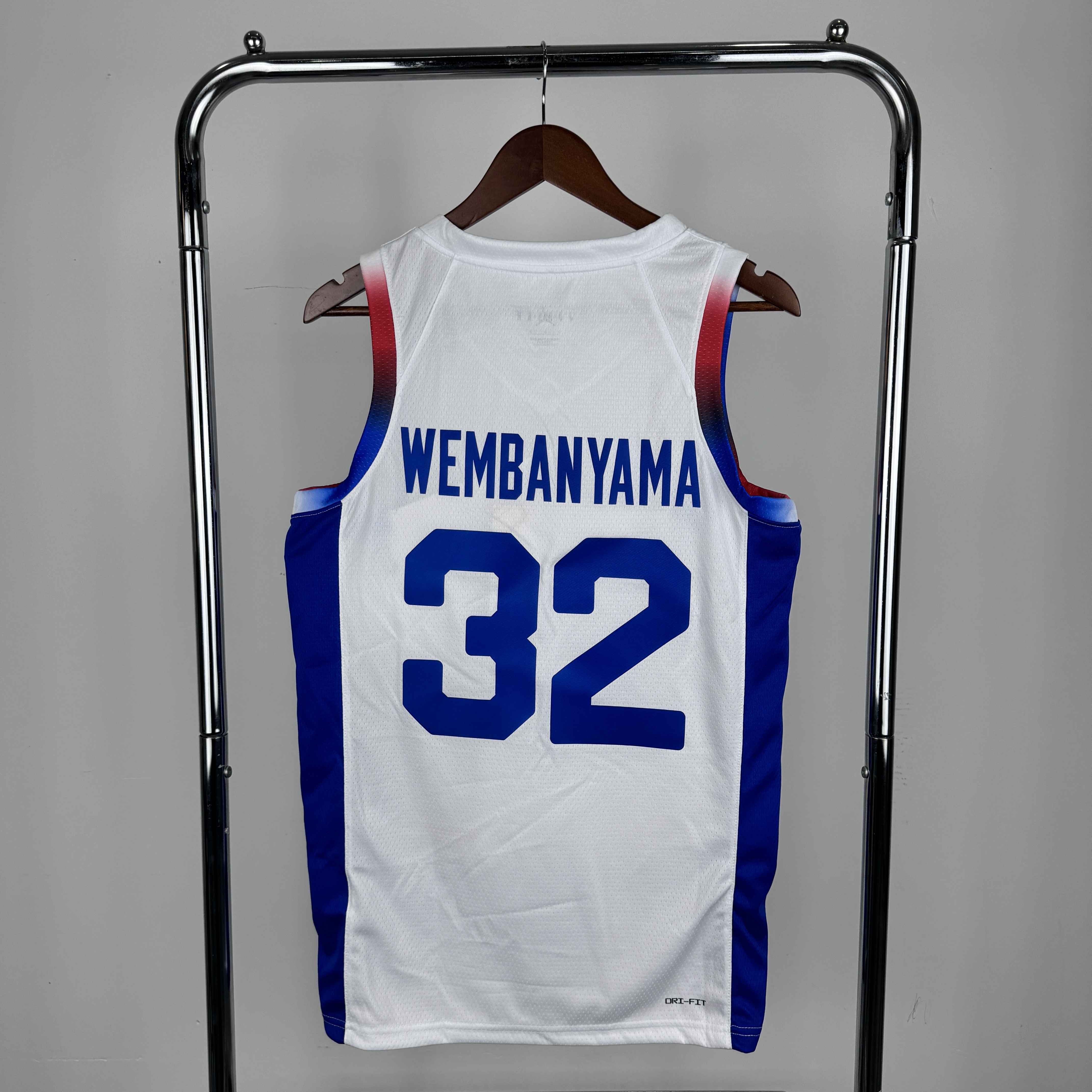 2024 Olympic France team 32 Wembanyama White NBA Jersey